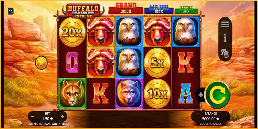 Buffalo Hold and Win Extreme màquina de joc per diners, imatge 1