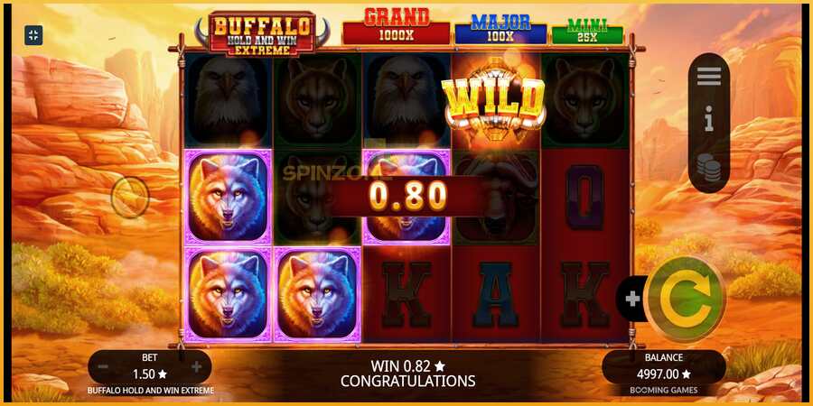 Buffalo Hold and Win Extreme màquina de joc per diners, imatge 2