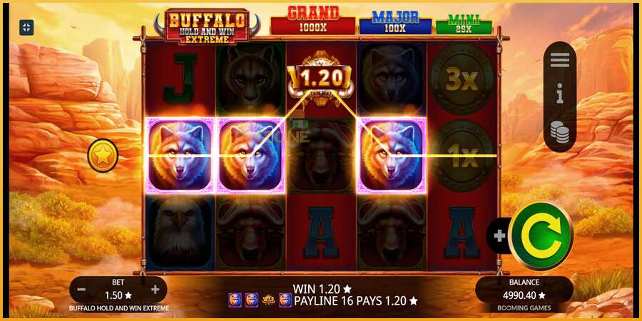 Buffalo Hold and Win Extreme màquina de joc per diners, imatge 5