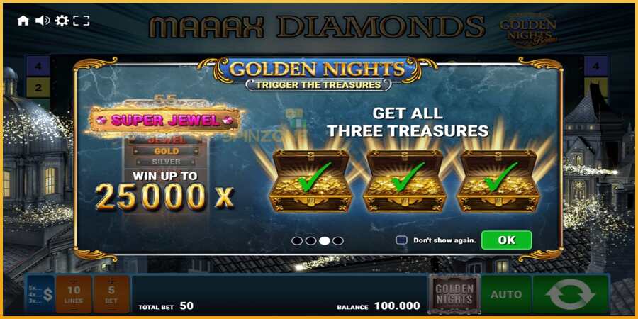 Maaax Diamonds Golden Nights màquina de joc per diners, imatge 1