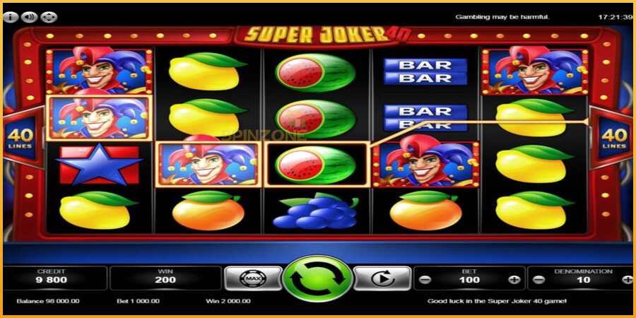 Super Joker 40 màquina de joc per diners, imatge 2