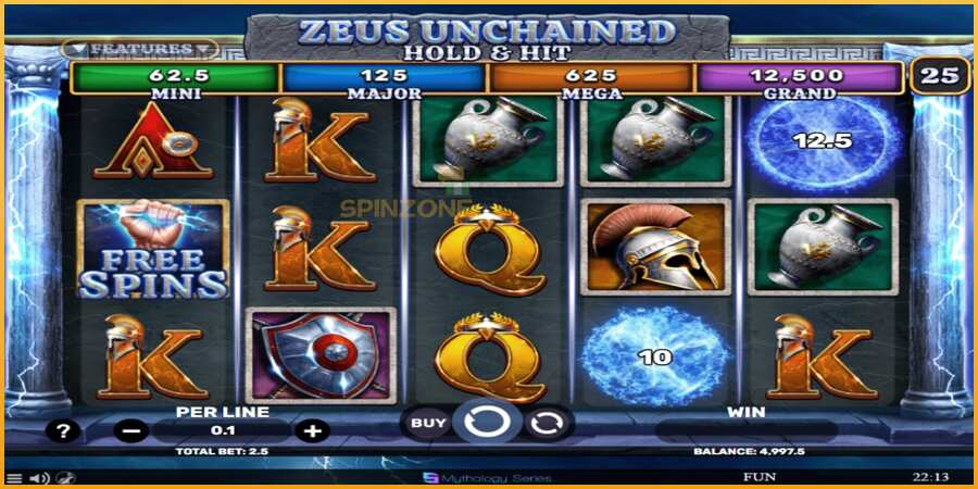 Zeus Unchained - Hold & Hit màquina de joc per diners, imatge 2