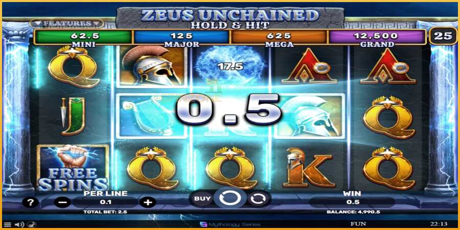 Zeus Unchained - Hold & Hit màquina de joc per diners, imatge 3