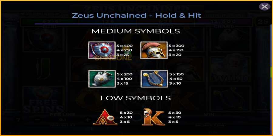 Zeus Unchained - Hold & Hit màquina de joc per diners, imatge 6