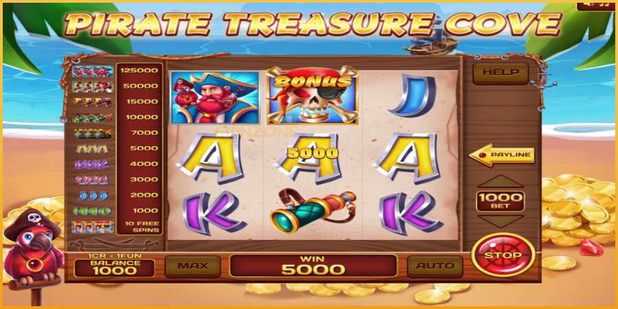 Pirate Treasure Cove 3x3 màquina de joc per diners, imatge 2