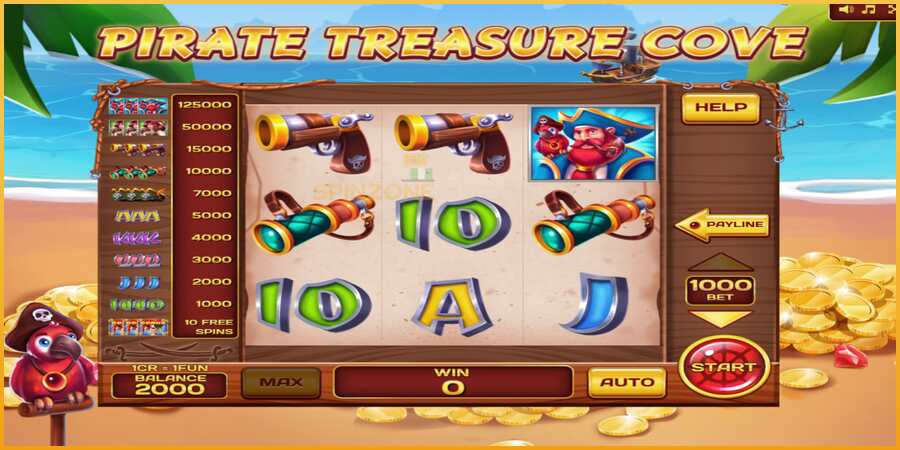 Pirate Treasure Cove 3x3 màquina de joc per diners, imatge 3