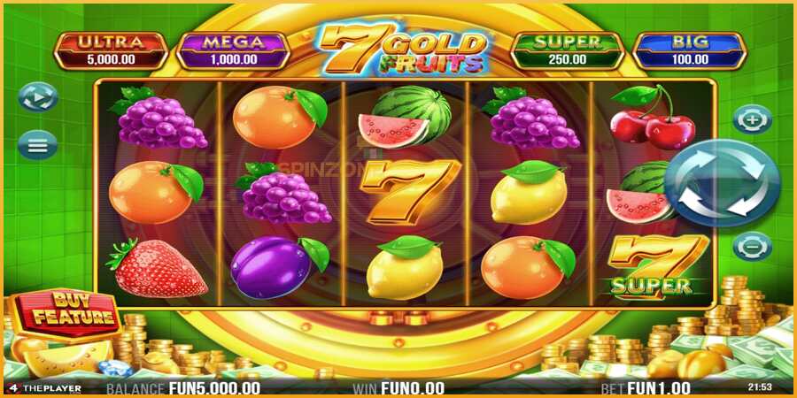 7 Gold Fruits màquina de joc per diners, imatge 2