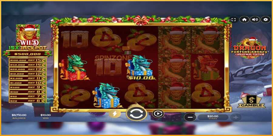 Dragon Fortune Frenzy Christmas Edition màquina de joc per diners, imatge 3