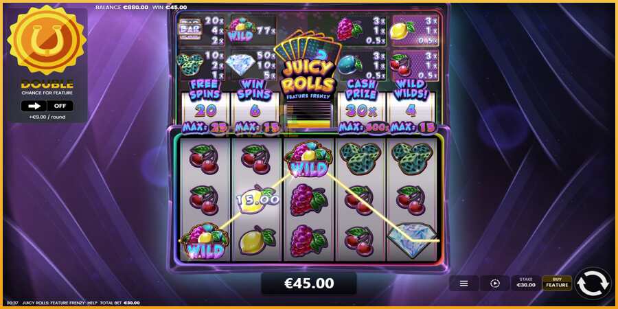 Juicy Rolls: Feature Frenzy màquina de joc per diners, imatge 4