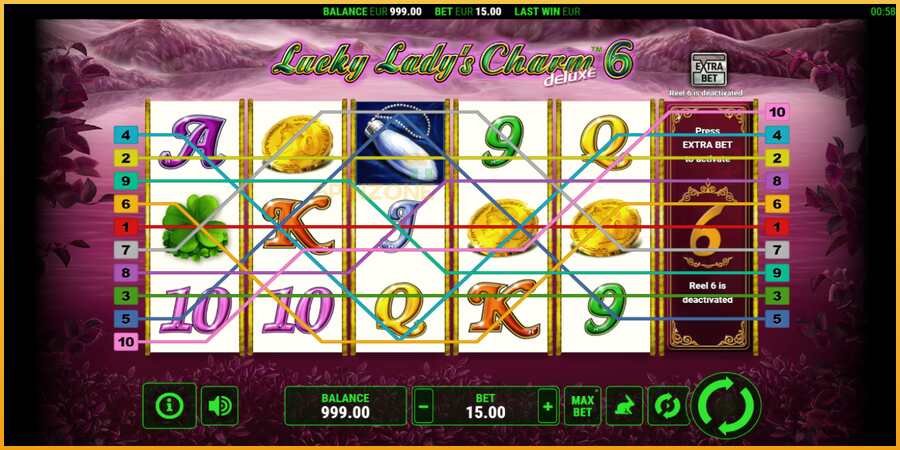 Lucky Ladys Charm Deluxe 6 màquina de joc per diners, imatge 1