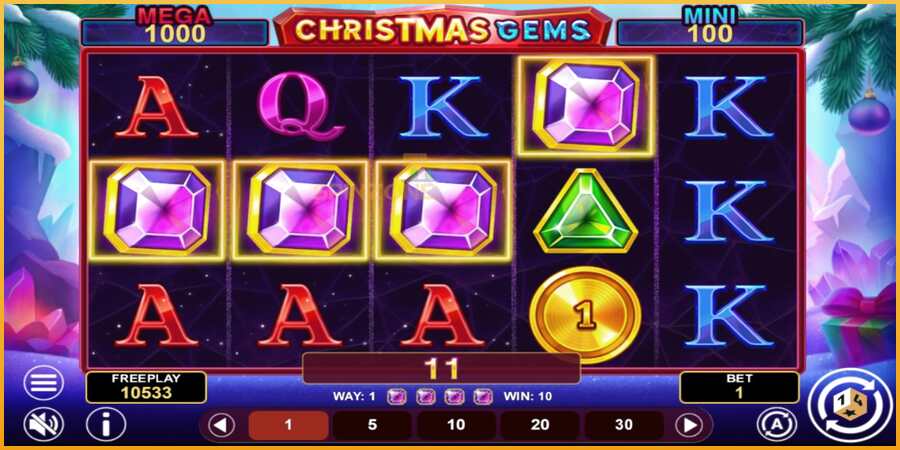 Christmas Gems Hold & Win màquina de joc per diners, imatge 4