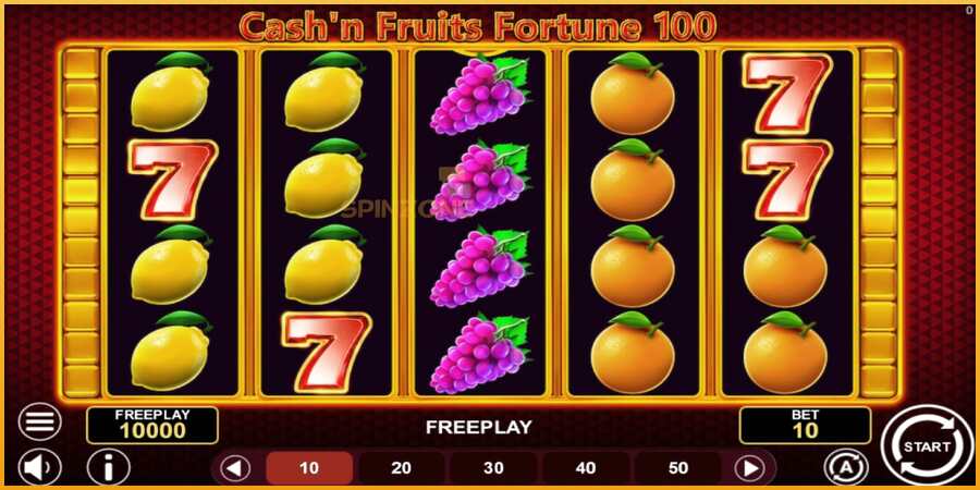 Cashn Fruits Fortune 100 màquina de joc per diners, imatge 1