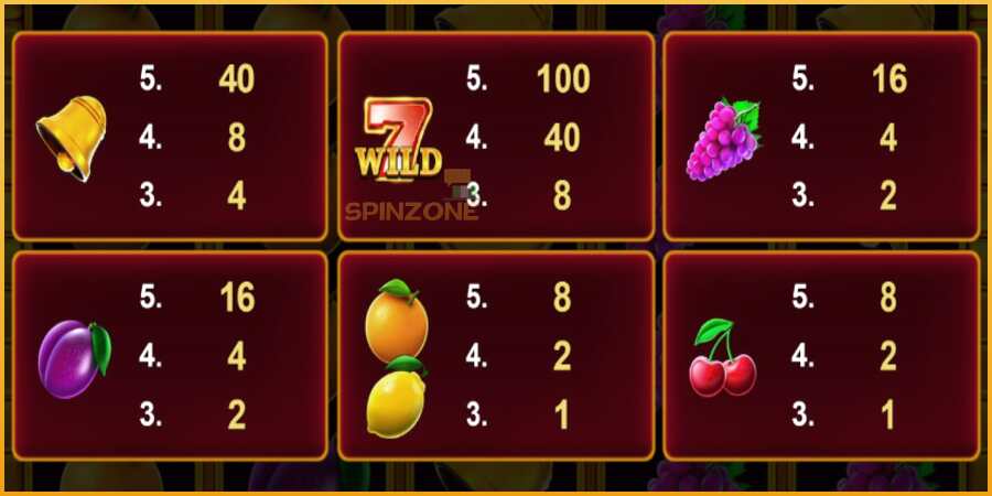 Cashn Fruits Fortune 100 màquina de joc per diners, imatge 4