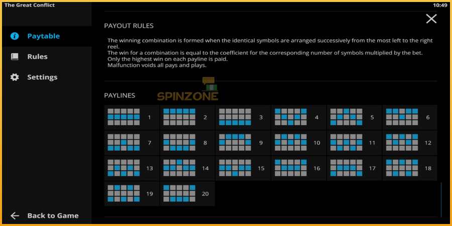 The Great Conflict màquina de joc per diners, imatge 5