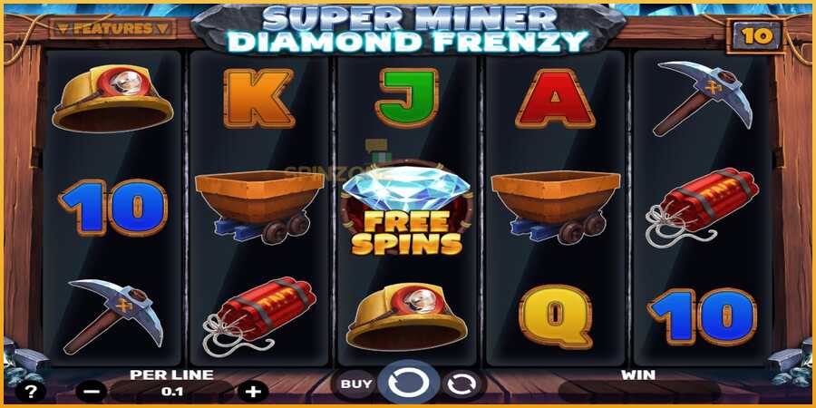 Super Miner - Diamond Frenzy màquina de joc per diners, imatge 1