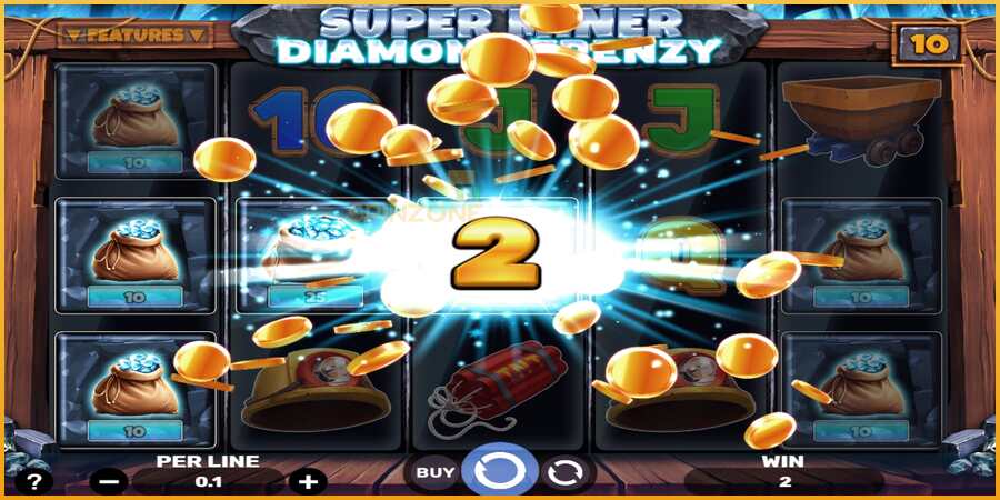 Super Miner - Diamond Frenzy màquina de joc per diners, imatge 3