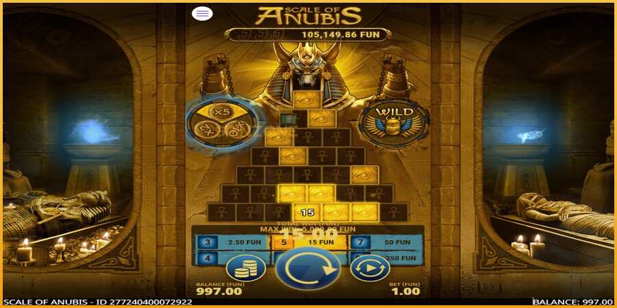 Scale of Anubis màquina de joc per diners, imatge 3