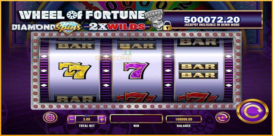 Wheel of Fortune Diamond Spins 2x Wilds màquina de joc per diners, imatge 1