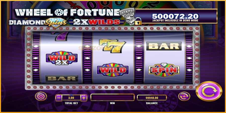 Wheel of Fortune Diamond Spins 2x Wilds màquina de joc per diners, imatge 3