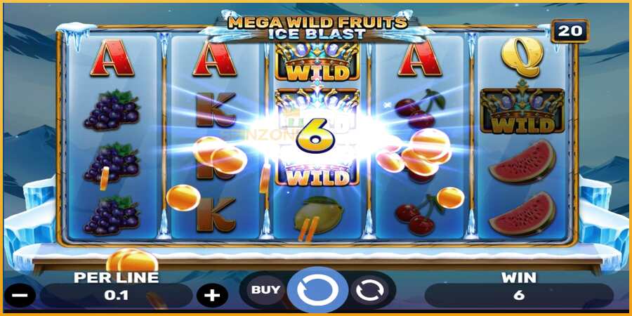 Mega Wild Fruits - Ice Blast màquina de joc per diners, imatge 2