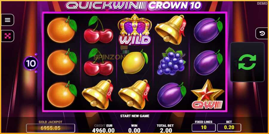 Quick Win Crown 10 màquina de joc per diners, imatge 2