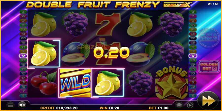 Double Fruit Frenzy DoubleMax màquina de joc per diners, imatge 4