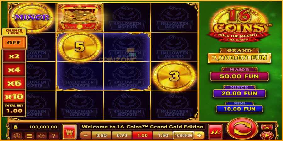 16 Coins Grand Gold Edition Halloween Jackpots màquina de joc per diners, imatge 1