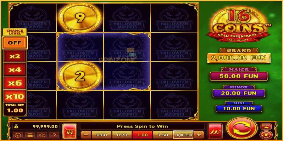 16 Coins Grand Gold Edition Halloween Jackpots màquina de joc per diners, imatge 2