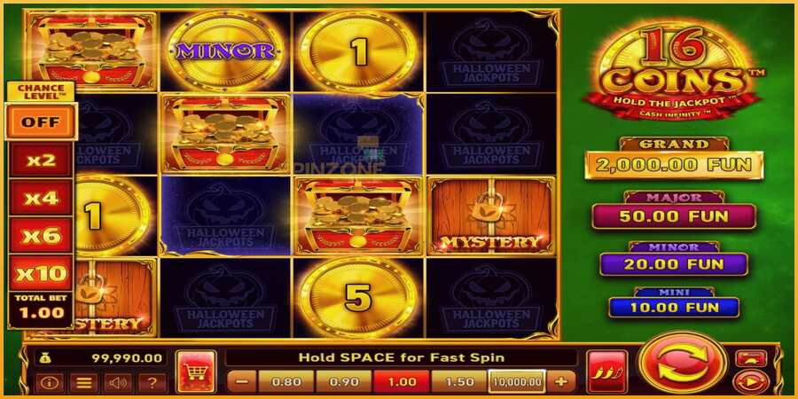 16 Coins Grand Gold Edition Halloween Jackpots màquina de joc per diners, imatge 3