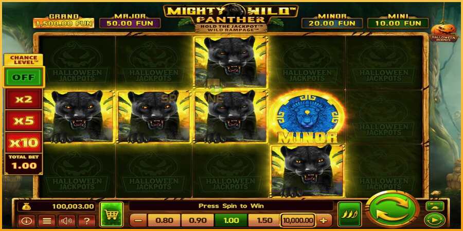 Mighty Wild: Panther Grand Gold Edition Halloween Jackpots màquina de joc per diners, imatge 2