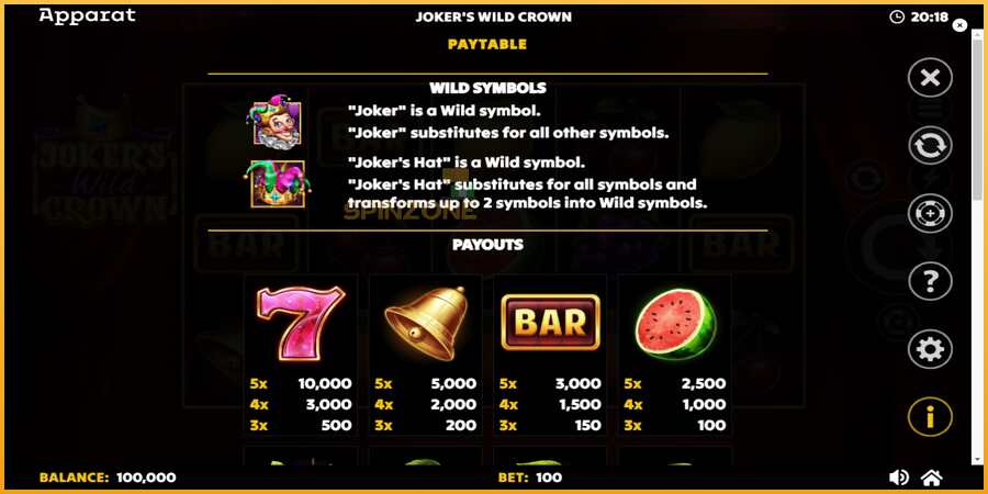 Jokers Wild Crown Diamond Treasures màquina de joc per diners, imatge 5