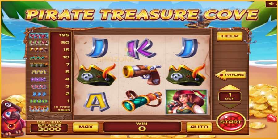 Pirate Treasure Cove Pull Tabs màquina de joc per diners, imatge 1