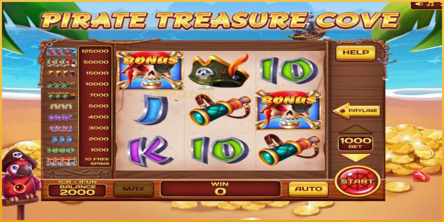 Pirate Treasure Cove Pull Tabs màquina de joc per diners, imatge 2