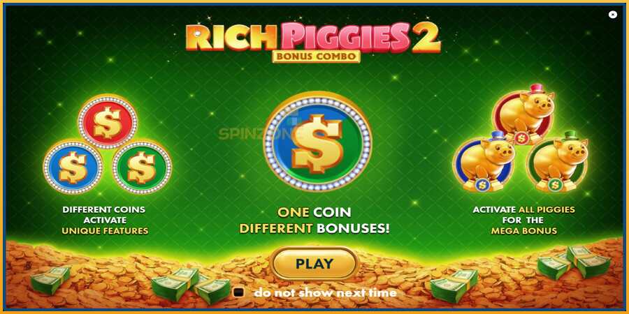 Rich Piggies 2: Bonus Combo màquina de joc per diners, imatge 1