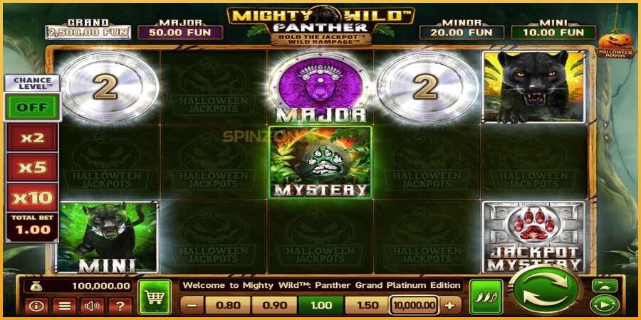 Mighty Wild: Panther Grand Platinum Edition Halloween Jackpots màquina de joc per diners, imatge 1