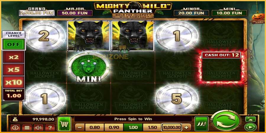 Mighty Wild: Panther Grand Platinum Edition Halloween Jackpots màquina de joc per diners, imatge 2