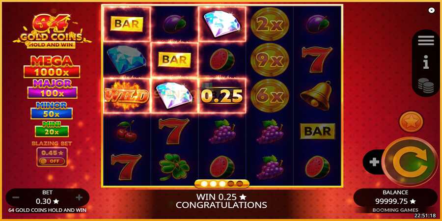 64 Gold Coins Hold and Win màquina de joc per diners, imatge 3