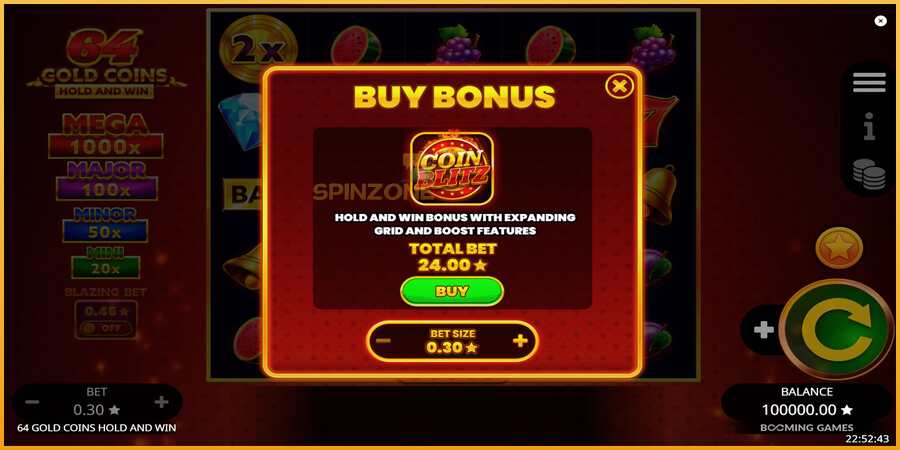 64 Gold Coins Hold and Win màquina de joc per diners, imatge 5