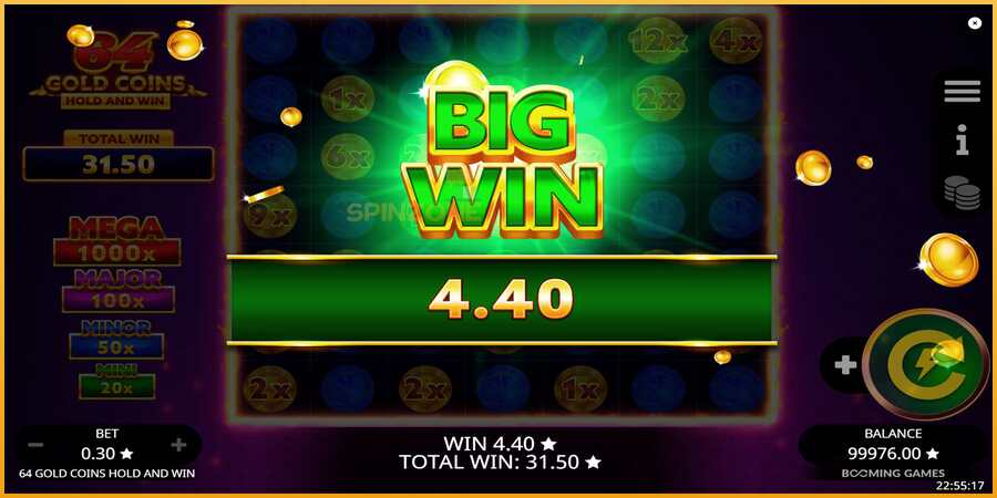 64 Gold Coins Hold and Win màquina de joc per diners, imatge 7