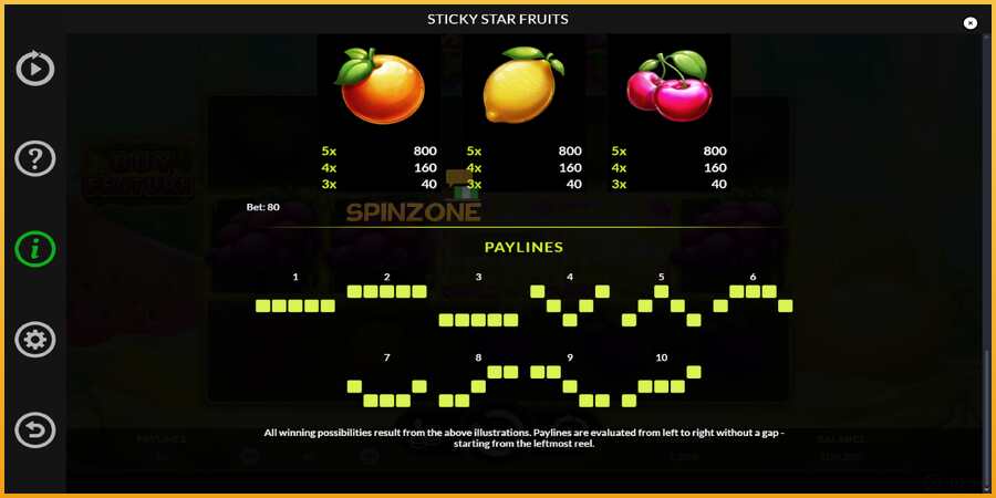 Sticky Star Fruits màquina de joc per diners, imatge 7