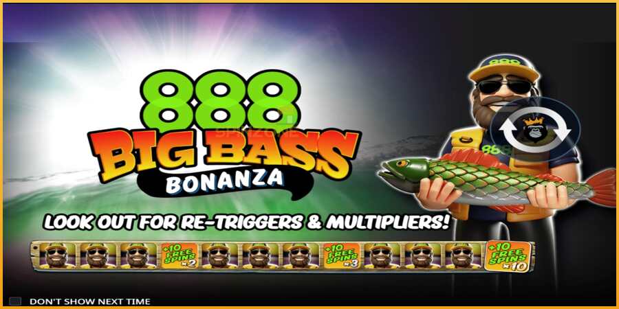 888 Big Bass Bonanza màquina de joc per diners, imatge 1