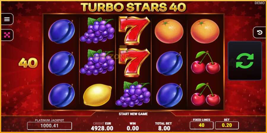 Turbo Stars 40 màquina de joc per diners, imatge 2