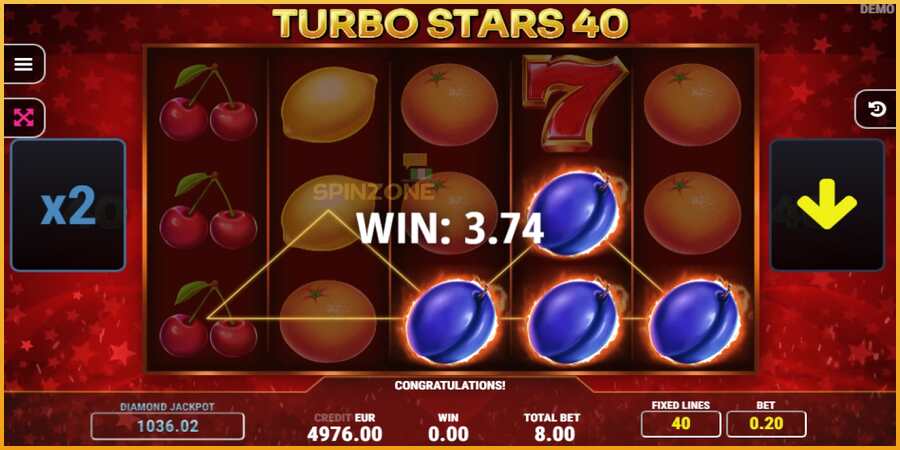 Turbo Stars 40 màquina de joc per diners, imatge 3