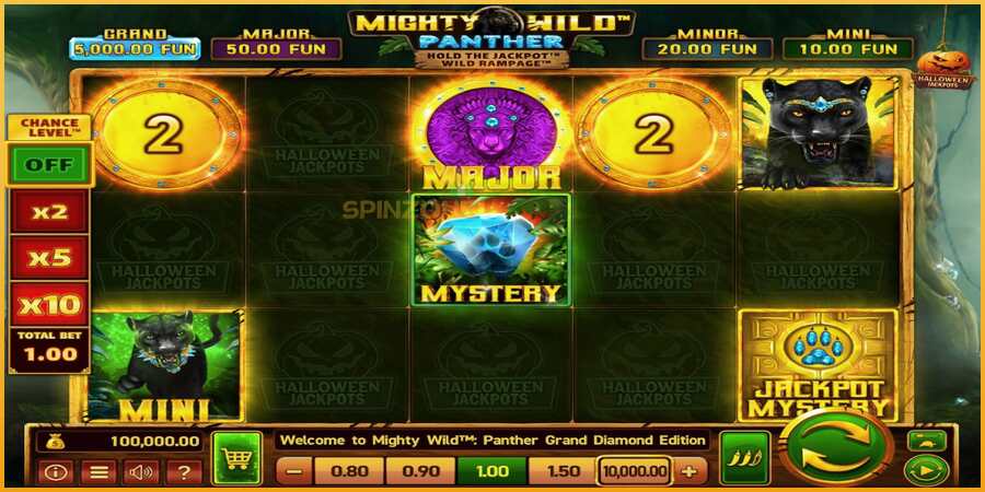 Mighty Wild: Panther Grand Diamond Edition Halloween Jackpots màquina de joc per diners, imatge 1