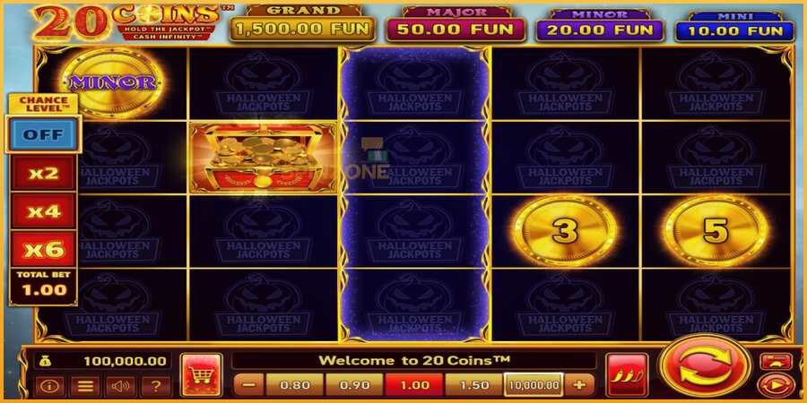 20 Coins Halloween Jackpots màquina de joc per diners, imatge 1