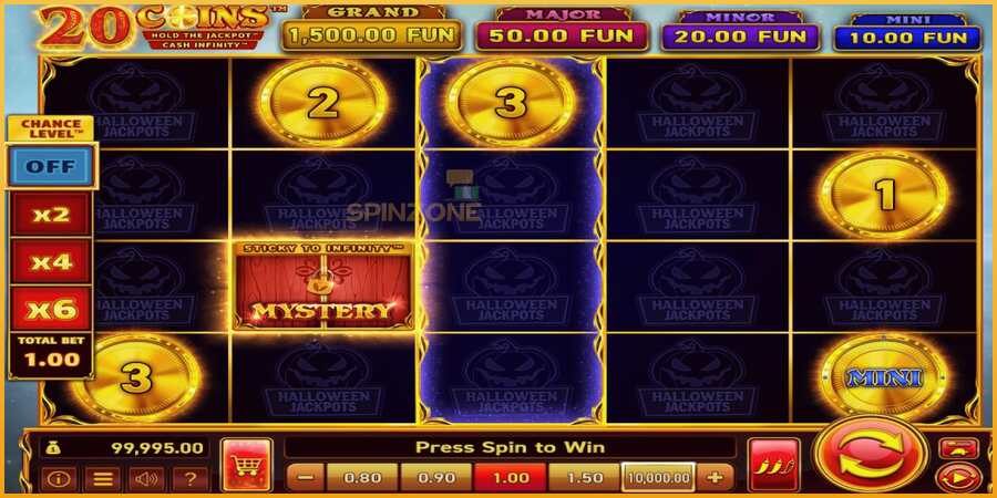 20 Coins Halloween Jackpots màquina de joc per diners, imatge 2