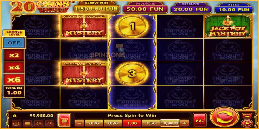 20 Coins Halloween Jackpots màquina de joc per diners, imatge 3