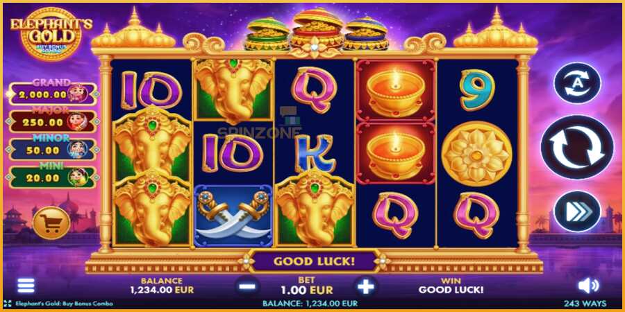 Elephants Gold Buy Bonus Combo màquina de joc per diners, imatge 1