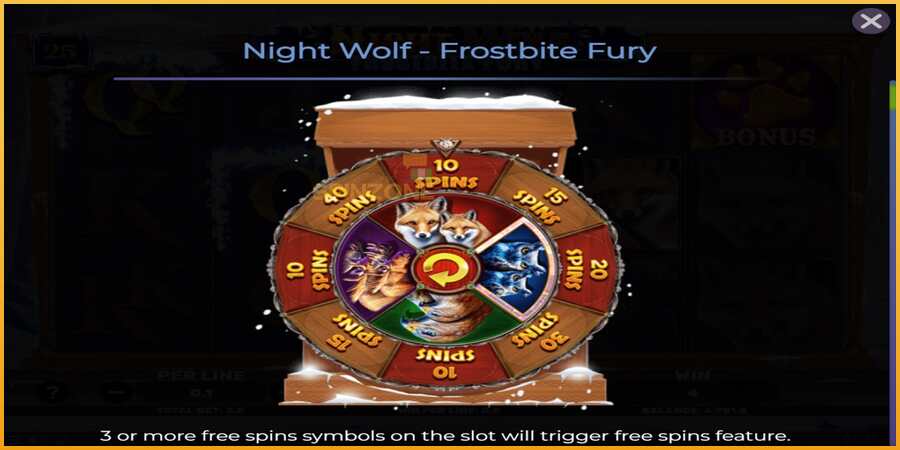 Night Wolf - Frostbite Fury màquina de joc per diners, imatge 4