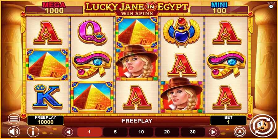 Lucky Jane in Egypt Win Spins màquina de joc per diners, imatge 1